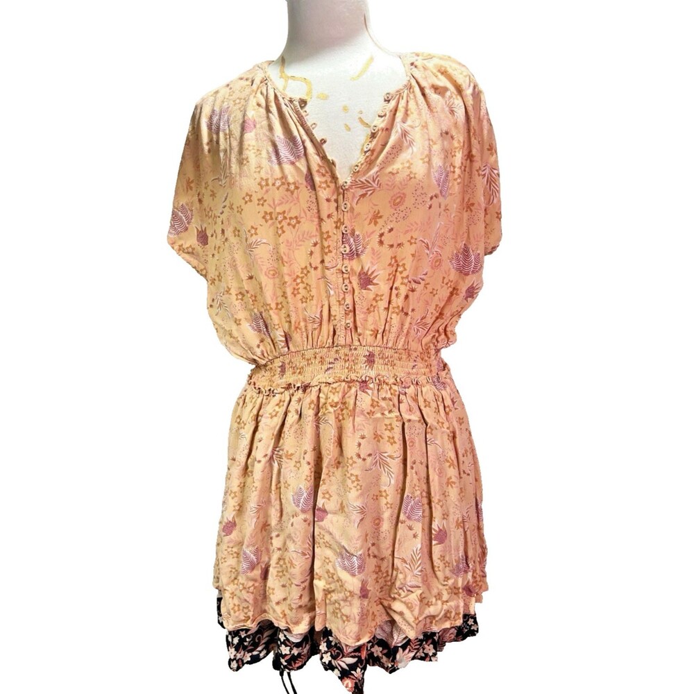 Amuse Society Dress Size M Women's Boho Chic Indie Sleaze Coachella Mini Pleated